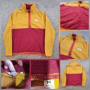 Cotopaxi Amado Fleece Pullover Womens Medium Yellow Burgundy Half Zip Jacket